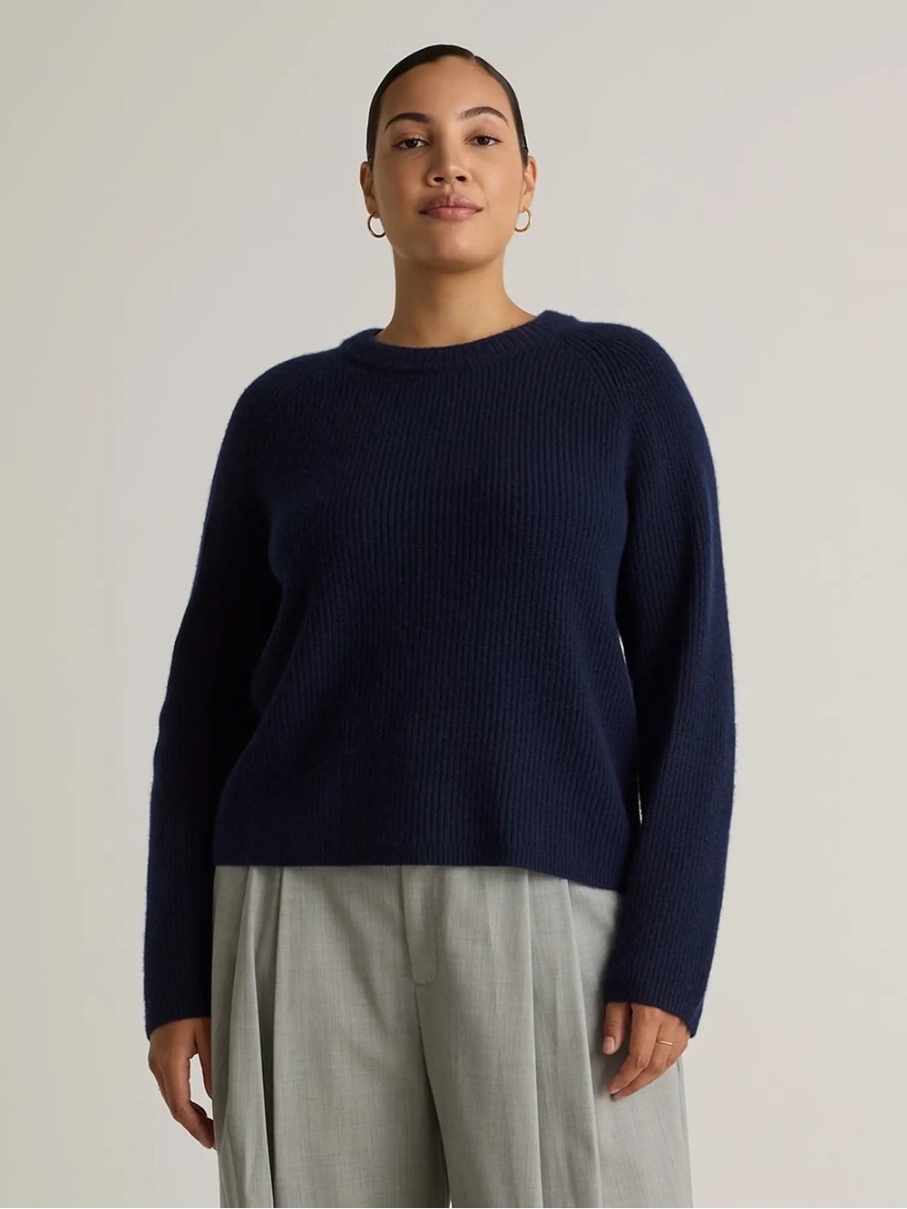 Mongolian Cashmere Fisherman Crewneck Sweater
